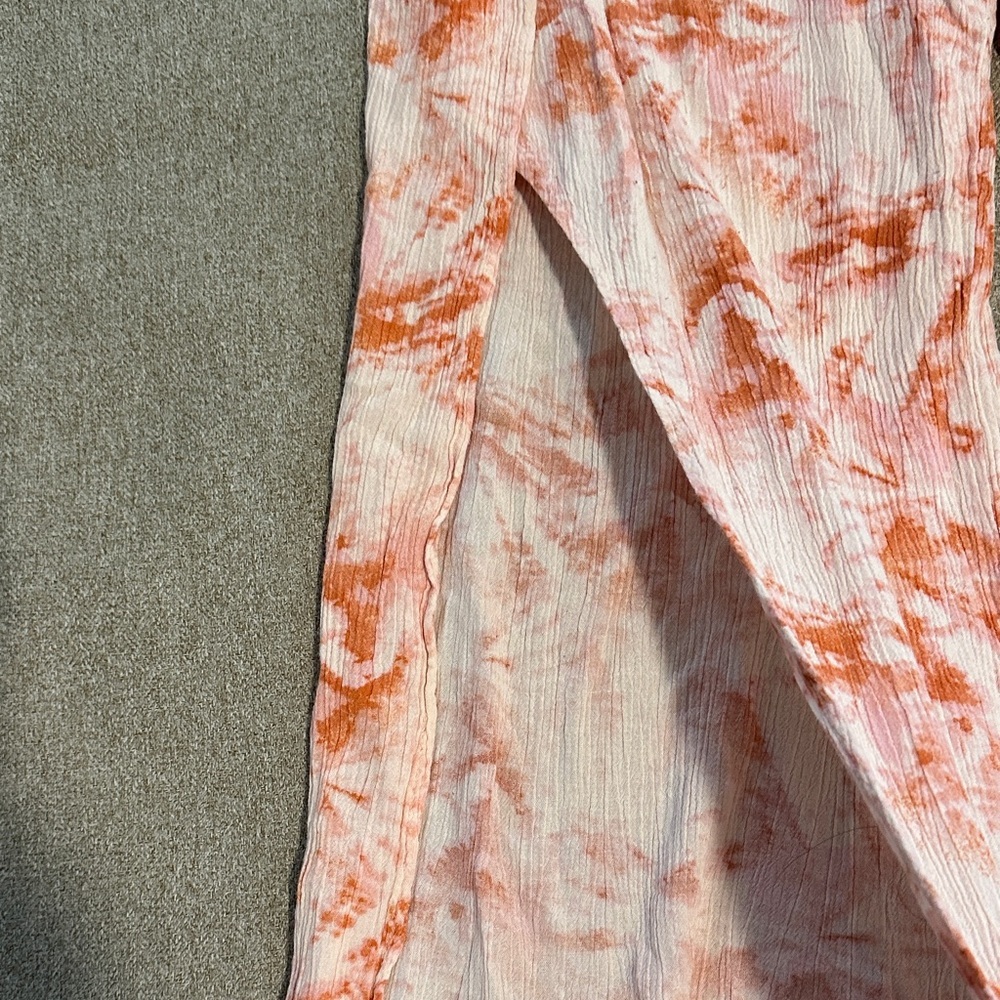 Sky and Sparrow Pink and Orange Wide-Leg Pants perfect for Beach - Picture 2 of 4
